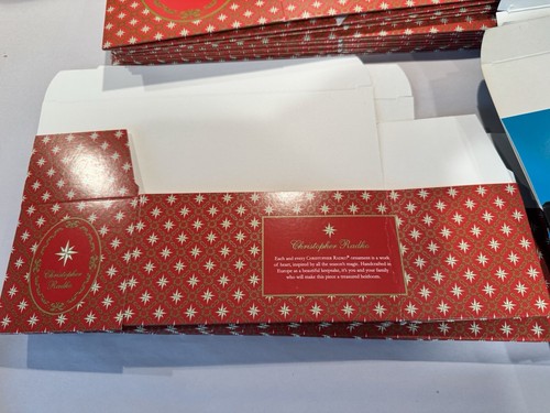 SET OF 59 CHRISTOPHER RADKO VARIOUS SIZE RED BLUR BLACK GIFT PRESENTATION BOXES - Picture 6 of 7