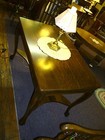 Antique oak Desk Library table ornate Larkin co chippendale feet refinished 1900 — photo 8