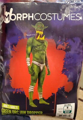 Morph Halloween Costume Green Orc Jaw Dropper - SIZE M (fits height below 5'4'')