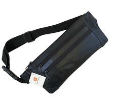 Vtg Wilsons Leather Black Leather Fanny Pack 90 s Streetwear Dadcore