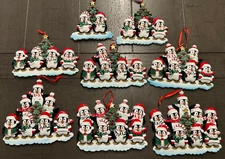 Winter Penguin Family of 2 3 4 5 6 7 8 or 9 Personalizable Ornament