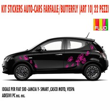 Kit 28 adesivi farfalle fiore donna universal auto vetri scegli colore c. 1807