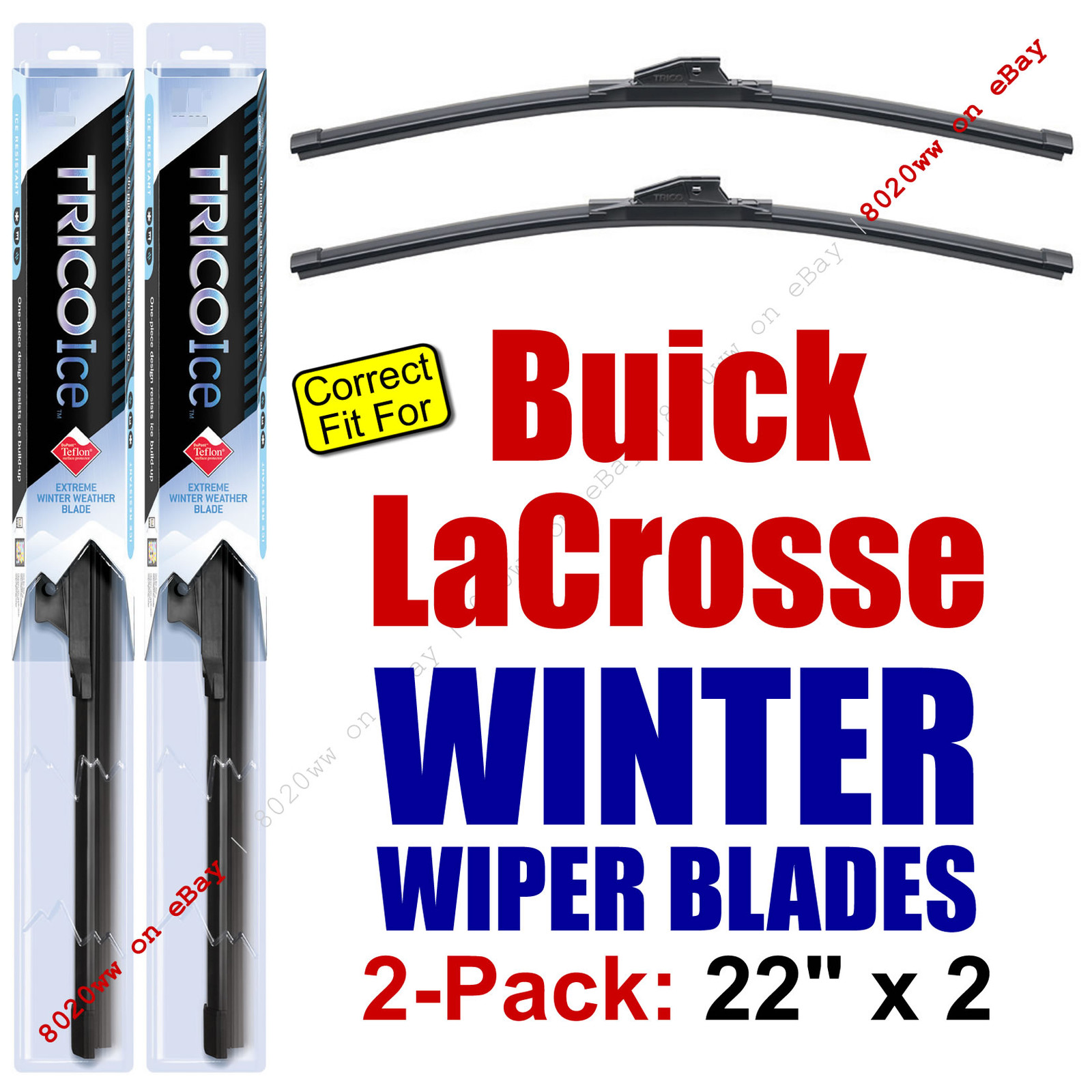 WINTER Wiper Blades 2Pack Premium fit 20052009 Buick LaCrosse