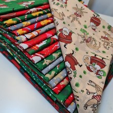 Fat Quarters Bundles Christmas Polycotton Fabric Quilting Patchwork Material
