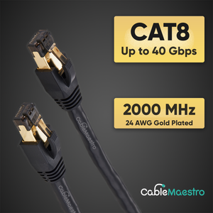 Cat8 Ethernet Cable Cord Patch Copper 24awg Sftp Shielded Rj 45 0 5 75ft Lot Ebay