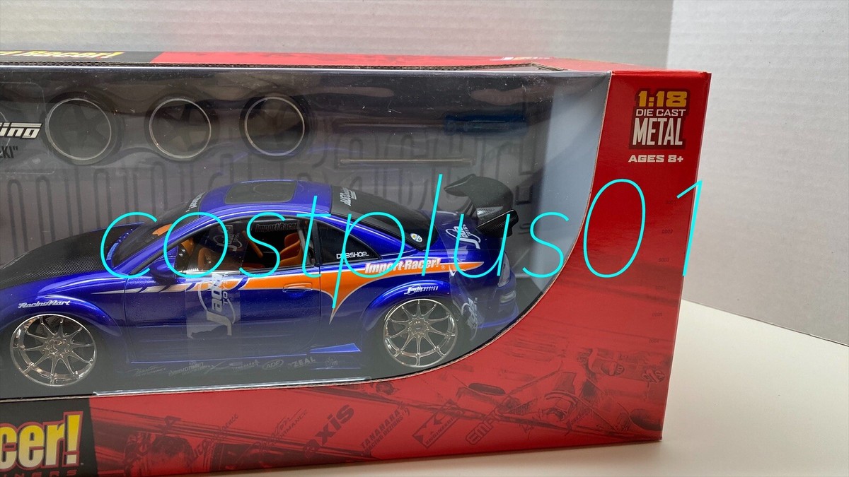 JADA IMPORT RACER MITSUBISHI ECLIPSE BLUE 1:18 EXTRA WHEELS