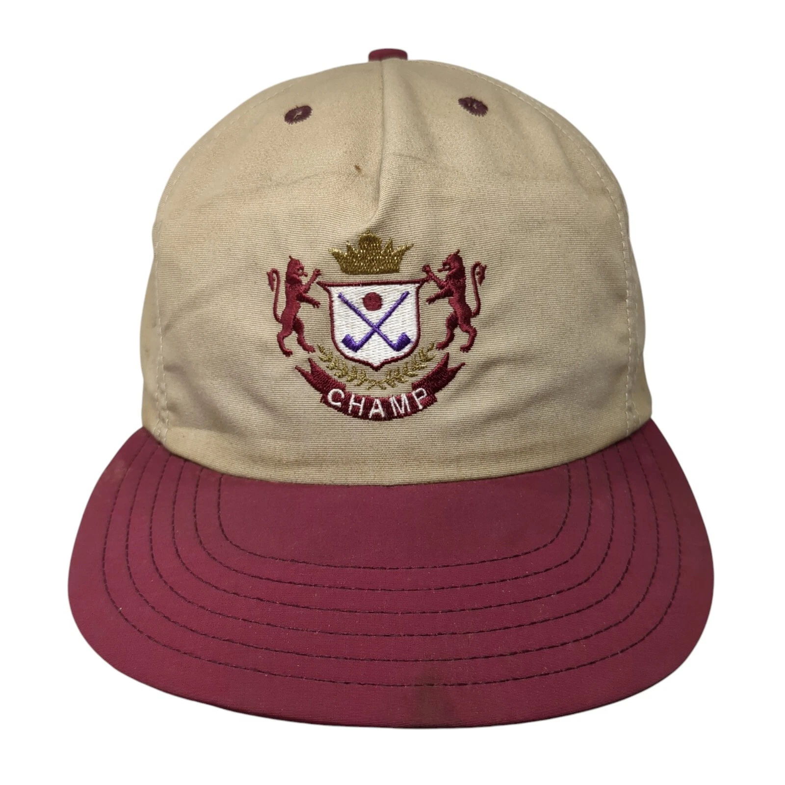 Champ Slideback Hat Multi One Size Adjustable Leather Strap Colorblock