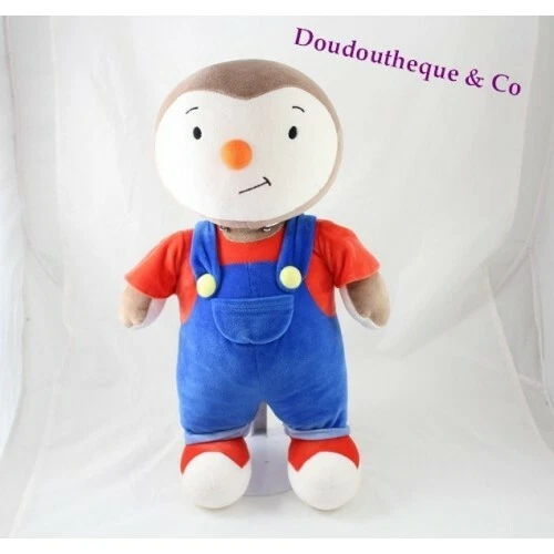 Doudou Peluche T'choupi Bleu Rouge Nounours Ajena 26 Cm - doudouamour4