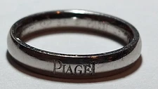 Solid platinum 3.5mm Piaget wedding band ring 6.44 grams - sz 6.75 pt950