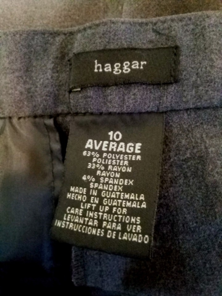 EUC WOMEN'S SIZE 10 AVERAGE HAGGAR DARK GRAY DRESS PANTS 30 INCH INSEAM