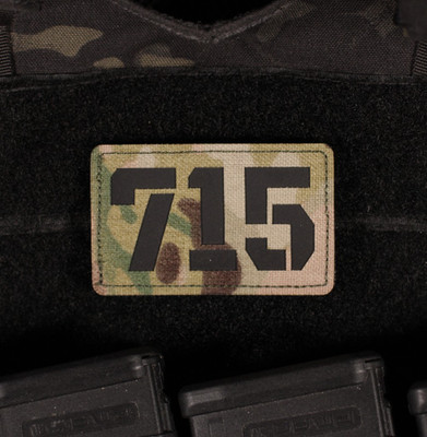 Russian 715 Team IR Relective Multicam Laser Cut Patch