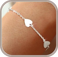 Herz Armband Damen 14K Gold Verstellbar Freundschaftsarmband Geschenk FüR Frauen