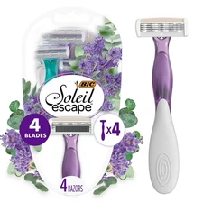 Bic Soleil Escape 4 Blade Razors With Moisture Strip Lavender & Eucalyptus 4 ct