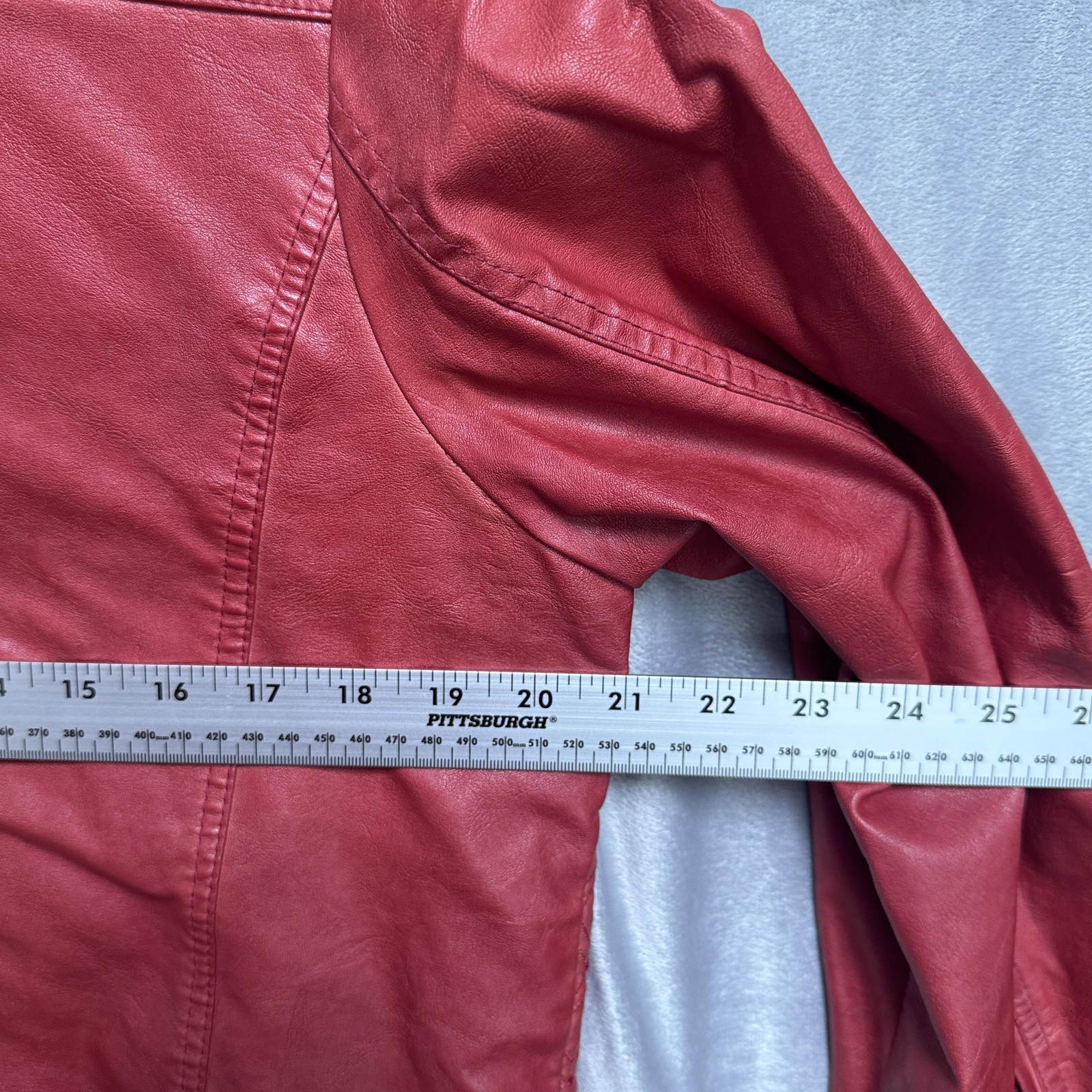 Ameri Mode Jacket Womens Large Red Faux Leather E… - image 12