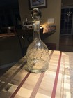 Clear Etched Glass Decanter w/ Lid Stopper, Floral Vintage Style, 1 L — photo 3