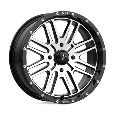 MSA Wheels M38-018756 M38 BRUTE 18x7 4x156 10mm Gloss Black/Machined