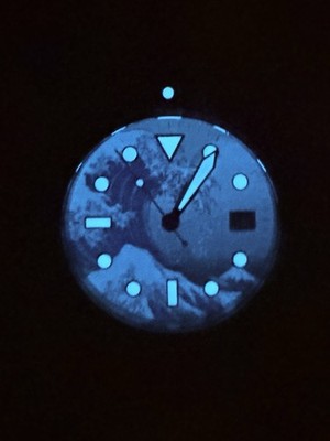 Deep Blue PRO DIVER 200 42.5MM AUTO  DIVE WATCH-KANAGAWA WAVE LUME DIAL-NEW 