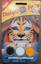Vintage 2001 RoseArt Design-a-Face Tiger Face Paint Makeup Kit Sealed Card NOS