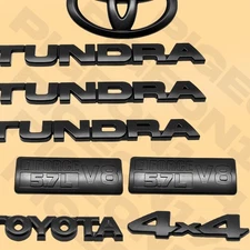 Matte Blackout Emblem Overlay Protector For Tundra 2007-2013 iForce V8 5.7L 4x4