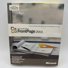 Vintage Microsoft FrontPage 2003 2000 Upgrade Web Design Software Windows XP CD