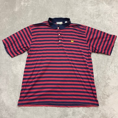 Vintage Masters Shirt Men XL Red Stripe Polo Augusta National 60's two ply