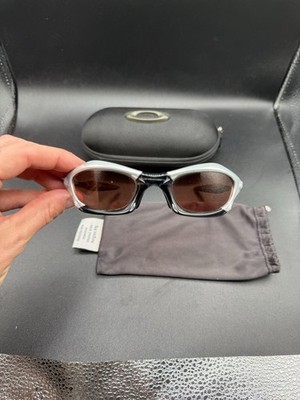 Oakley Splice White Chrome Crystal Black w/VR28 Lenses | eBay