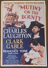 Vintage Metal Tin Sign Lodge Wall Art Mutiny on The Bounty Movie Clark Gable — photo 1