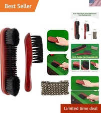 Essential Billiards Brush Set: 3-Piece Cleaner Includes Rail Cue Cloth Brushes