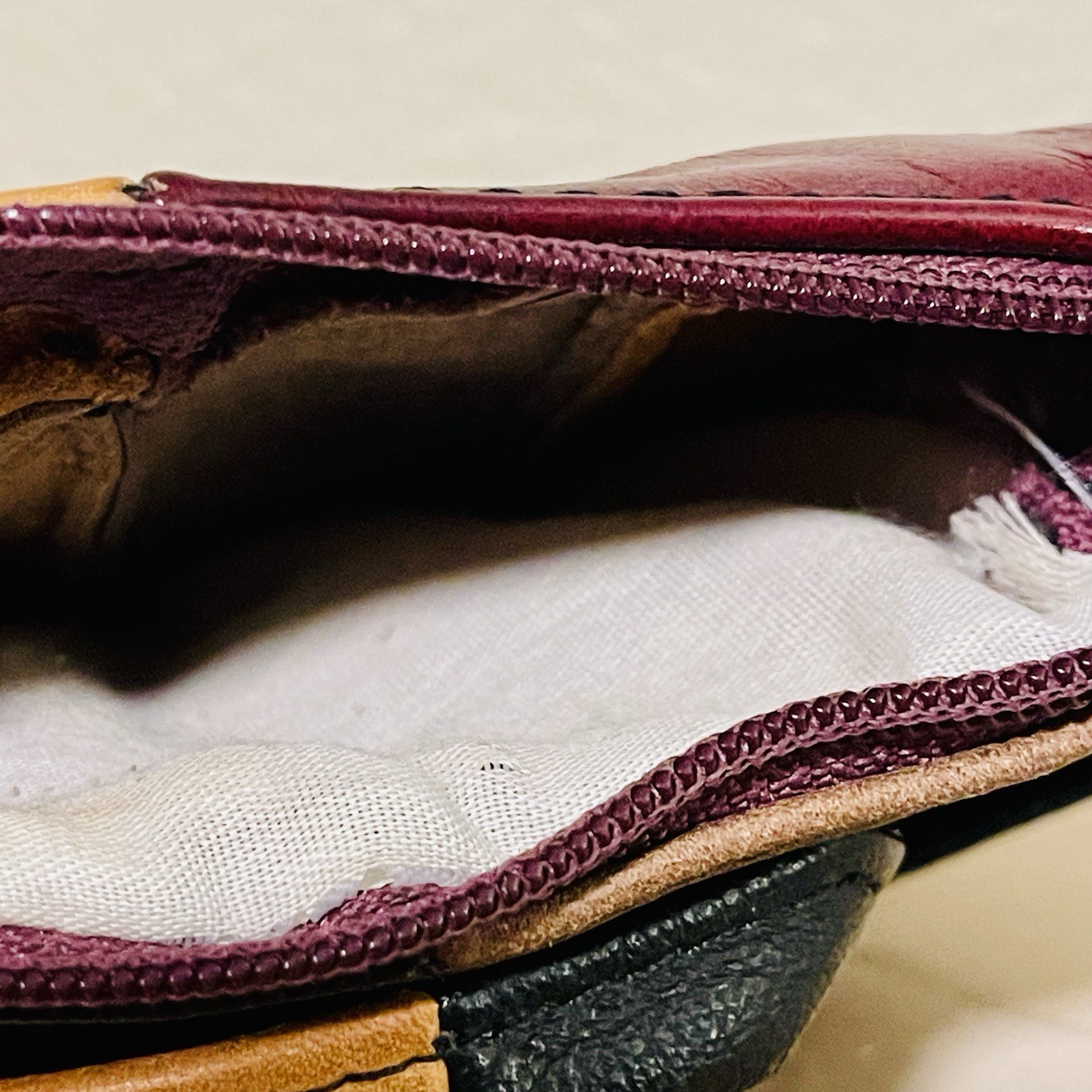 VTG Handmade Leather Patchwork Micro Purse  “Jack… - image 5