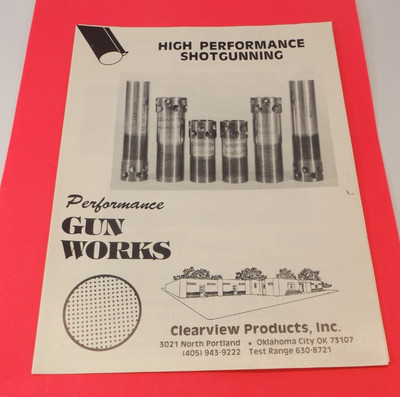Undated High Performance Shotgunning Gun Works Clearview Products Brochure