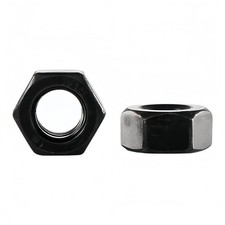 M6x1mm Metric Hex Nuts, Grade 10.9 Alloy Steel, Black Oxide Finish, High Stre...
