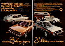 Volkswagen Champagne Edition Millionth Rabbit Vintage Magazine Ad 1977 1978 VW