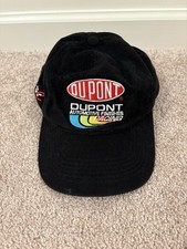Vintage DuPont Motorsports Hat Cap Snap Back Black NASCAR Racing Mens 90s