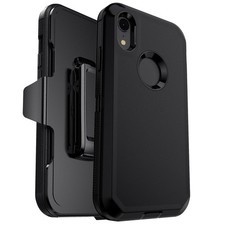 For Apple iPhone XR Rugged Shockproof Case Hard Phone Cover / Belt Clip Holster