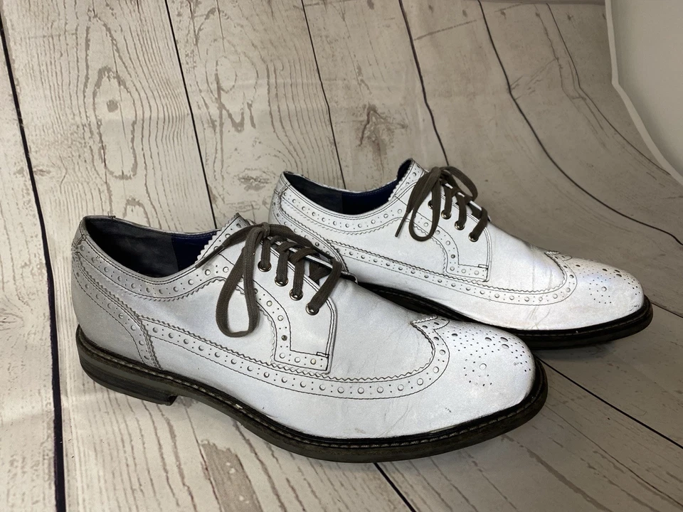 Cole Haan Iridescent Lace Up Wingtip Oxfords Men's Size 10 - Image 2 of 4