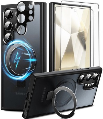 Unsichtbarer Ständer Hülle Samsung Galaxy S24 /S24 Ultra Magnetischer + Hartglas