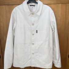 Le Labourer Linen Workwear Jacket Ecru Men’s Size Medium Classic Fit Buttoned