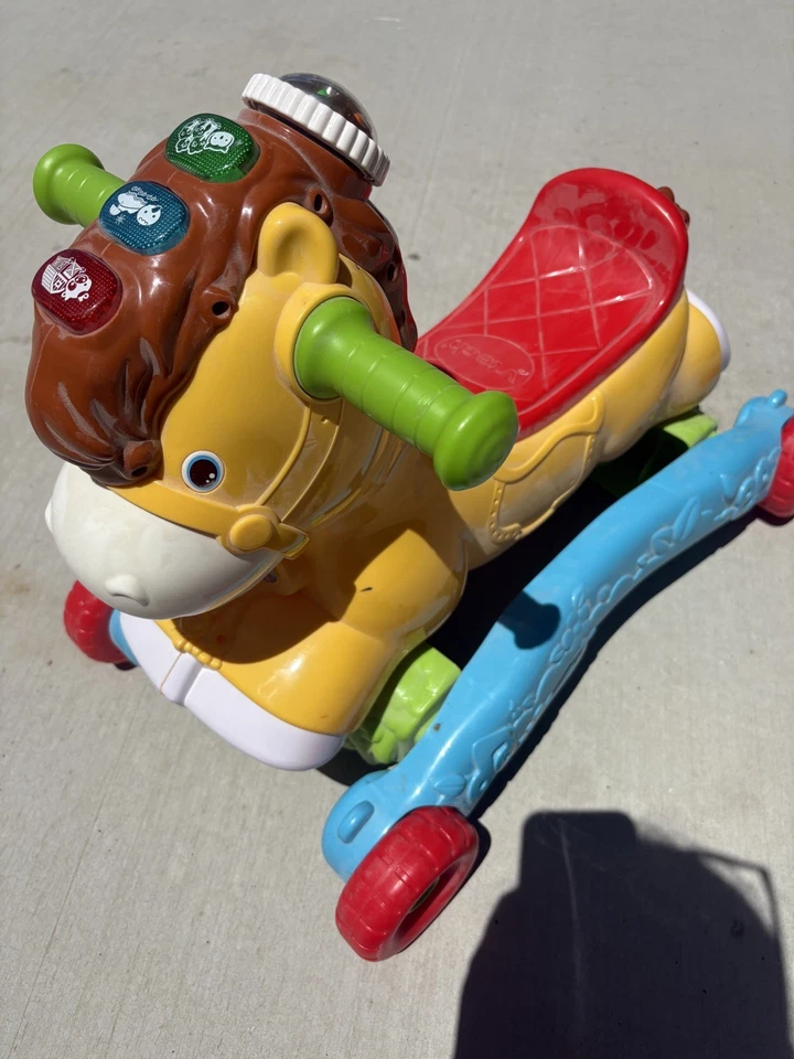 Pony de aprendizaje de galope y rock VTech, 60+ canciones sonidos y frases, sensor de movimiento usado Foto 2 de 4