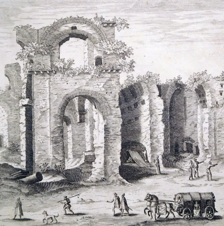 Kupferstich, Thermen des Diokletian in Rom, Ae. Sadeler, 1606, H 178, Prag - Bild 3 von 4