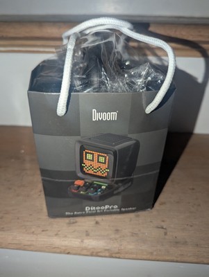 Divoom Ditoo Pro Retro Pixel Art Bluetooth Portable Speaker Alarm Clock Black
