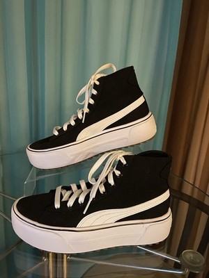 PUMA Sneakers Kaia Mid Cv Black/White 7 1/2 Women's 384409-02