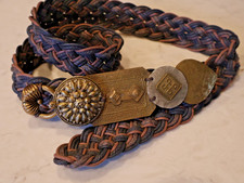 Marjorie BAER SF BRAIDED BLACK BELT W FORGED METALS O/S Fits Most 486