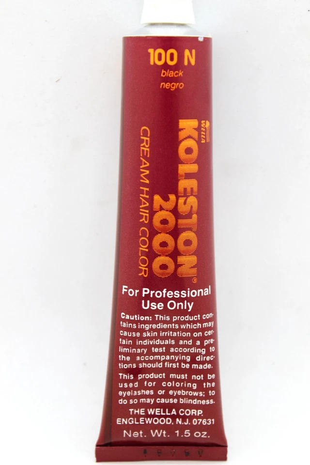 Color de cabello crema vintage Koleston 200 100 N negro nuevo de stock Foto 3 de 4