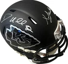 Kansas City Chiefs Dante Hall Signed Black Matte Mini Helmet JSA Certified