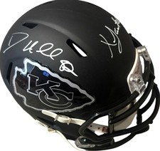 Kansas City Chiefs Dante Hall Signed Black Matte Mini Helmet JSA Certified