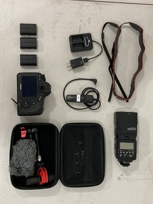 Canon EOS 6D Mark i DSLR Camera Body Black W/ Charger + 3 Batteries + Extras