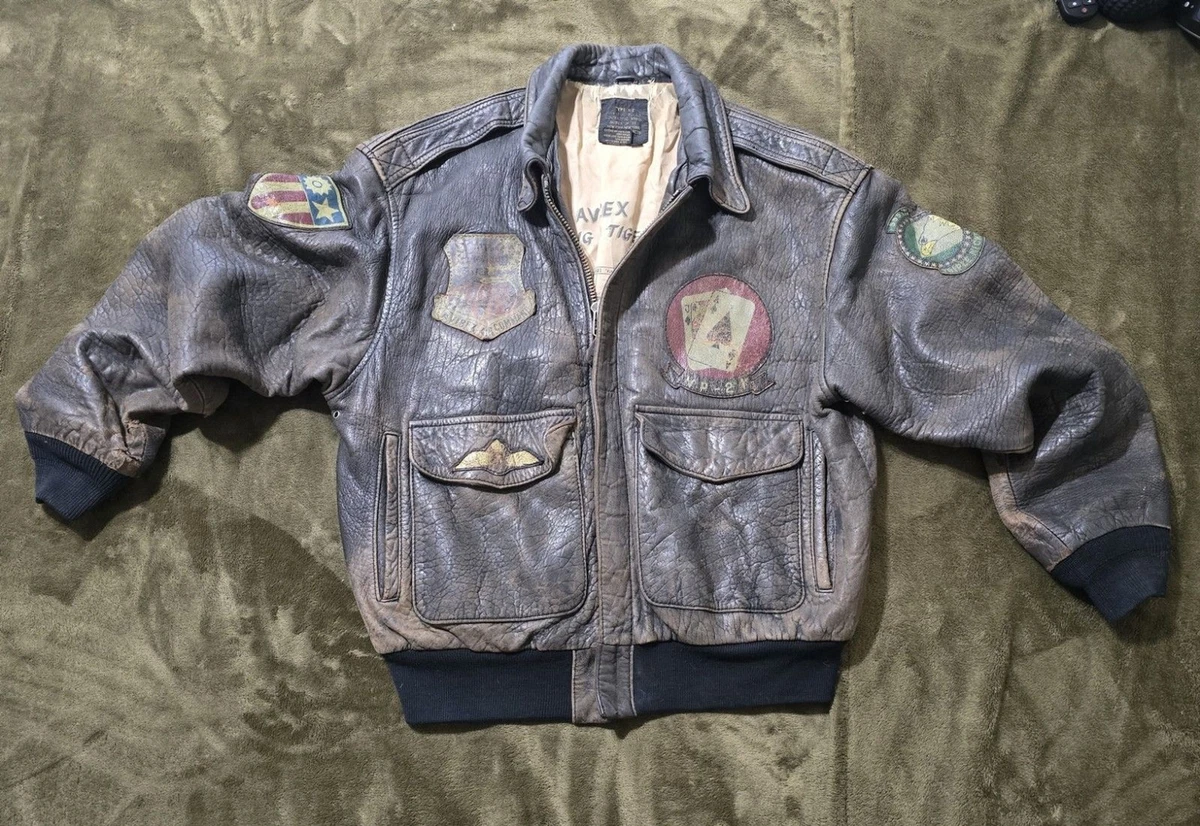 Avirex Leather Flight Jacket In Vintage Outerwear Coats & Jackets