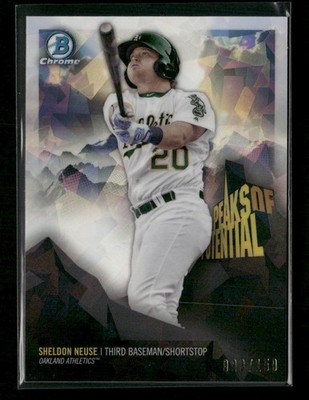 2018 Bowman Chrome Sheldon Neuse Peaks of Potential Atomic Refractor #/150