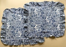 Set of 2 Ralph Lauren Porcelain Blue White Tamarind Bird Pillow Shams Standard