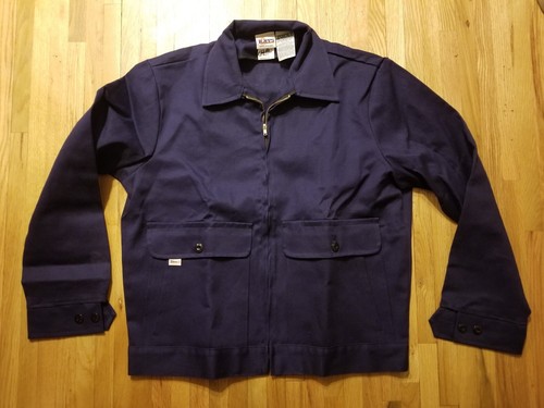 NOS Vintage TOPPS Jacket FR Mens 44 T Blue 80s Mechanic Workwear Zip Made in USA - Picture 5 of 10